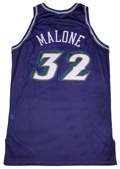 2002-03 Karl Malone Game Used Utah Jazz Road Jersey